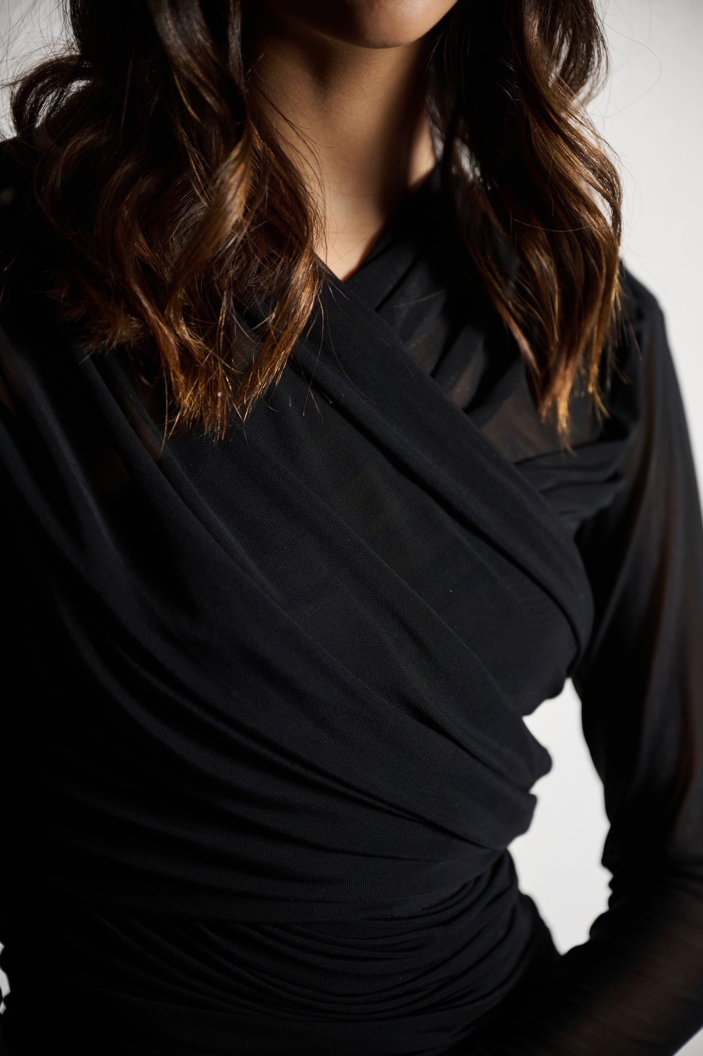 Sheer Gathered Top