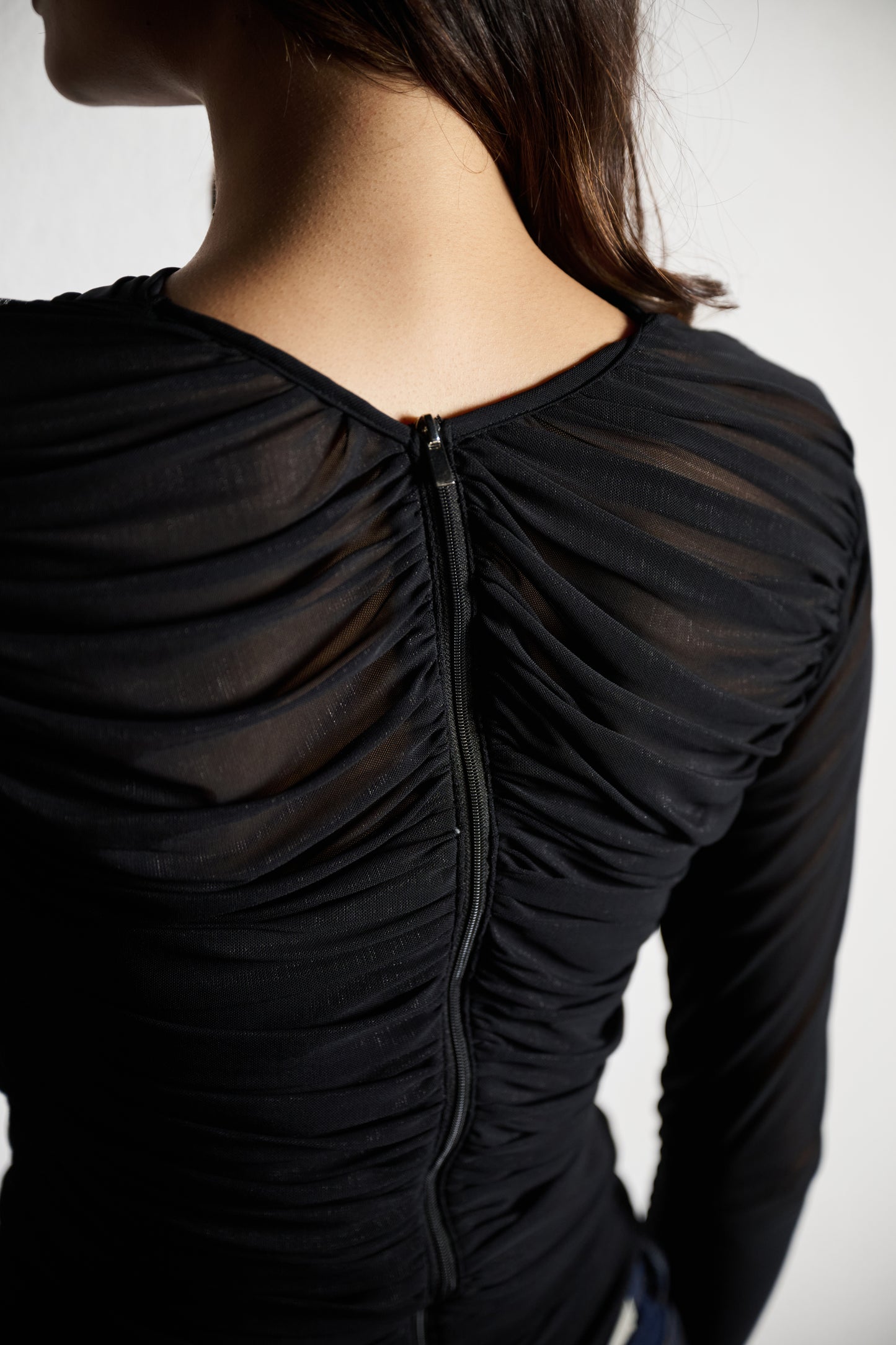Sheer Gathered Top