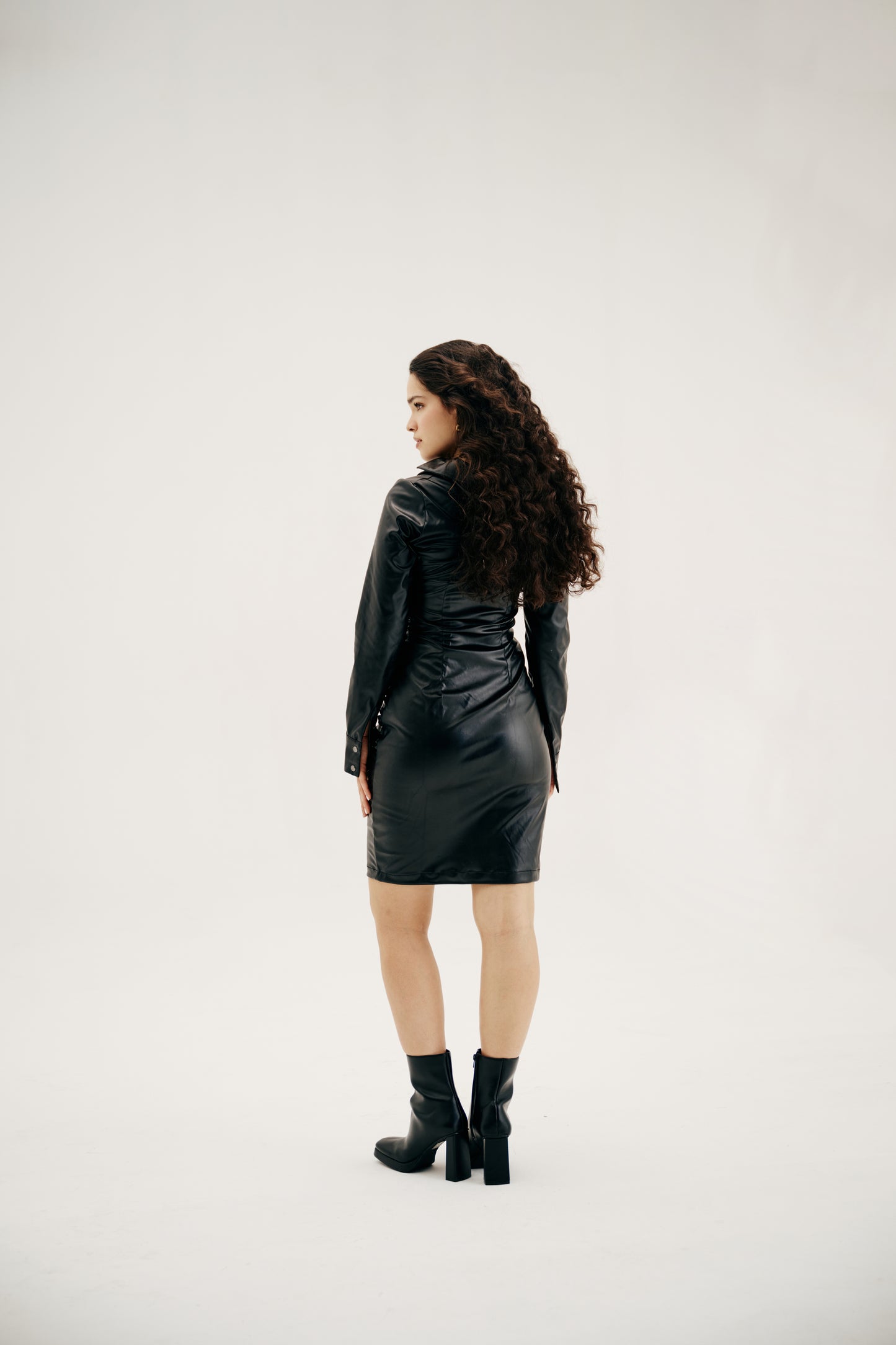 Faux Leather Dress