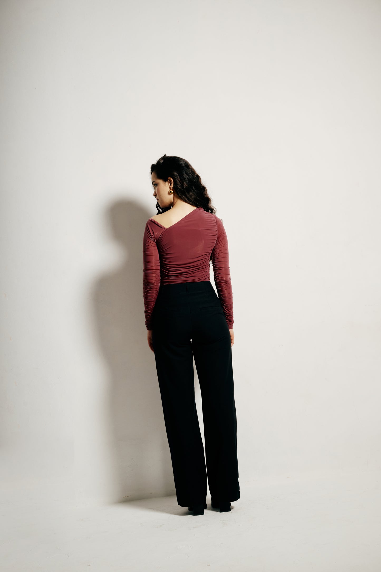 One-shoulder Drape top