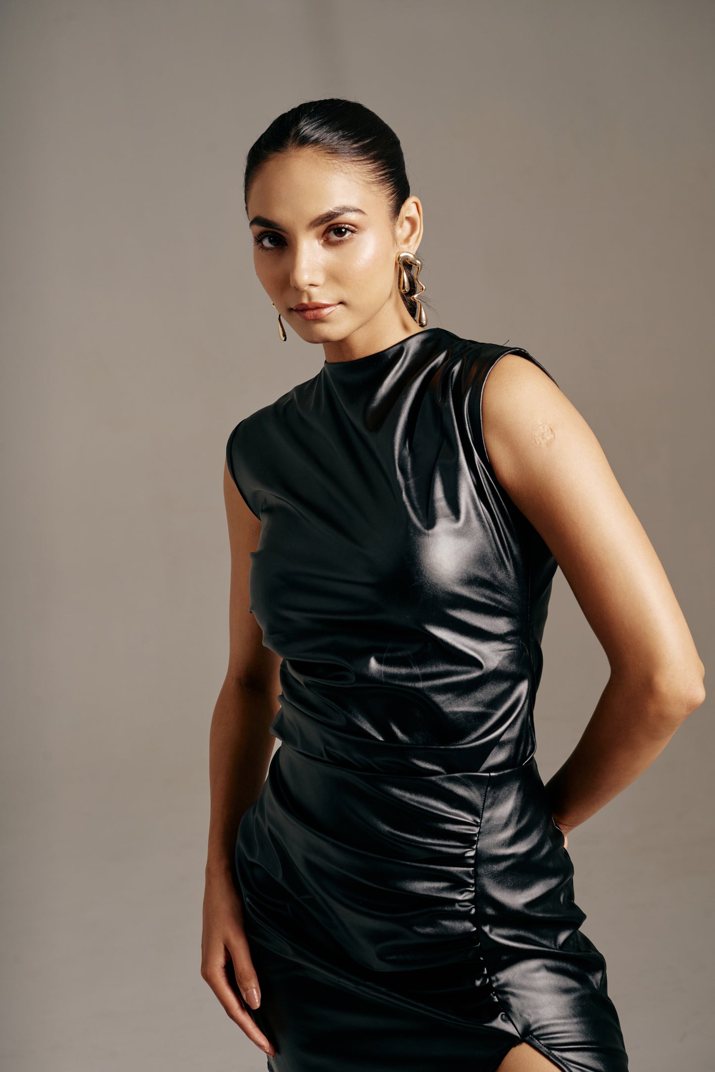 Faux leather Co-ord Set