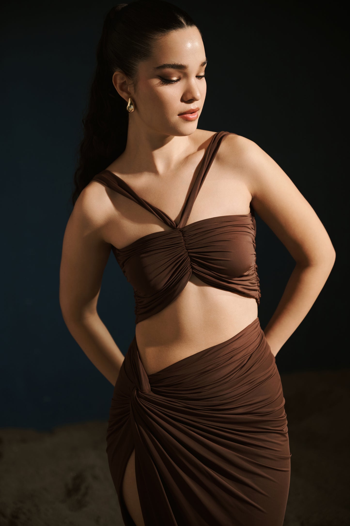 Draped Top - Chocolate