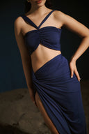 Draped Co-ord Set – Midnight
