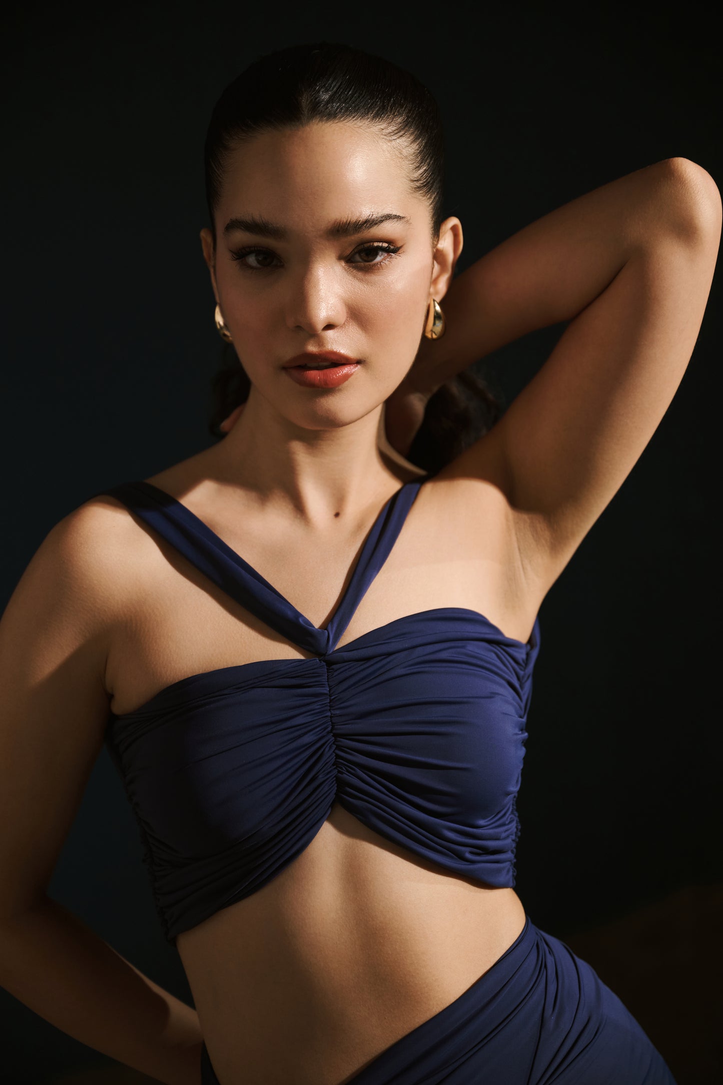 Draped Co-ord Set – Midnight