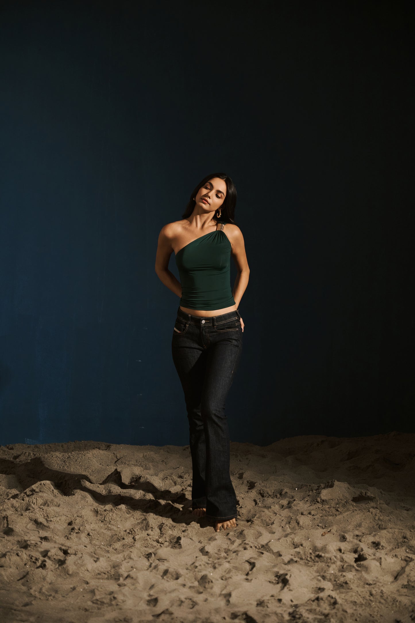 The One-Shoulder Top – Emerald
