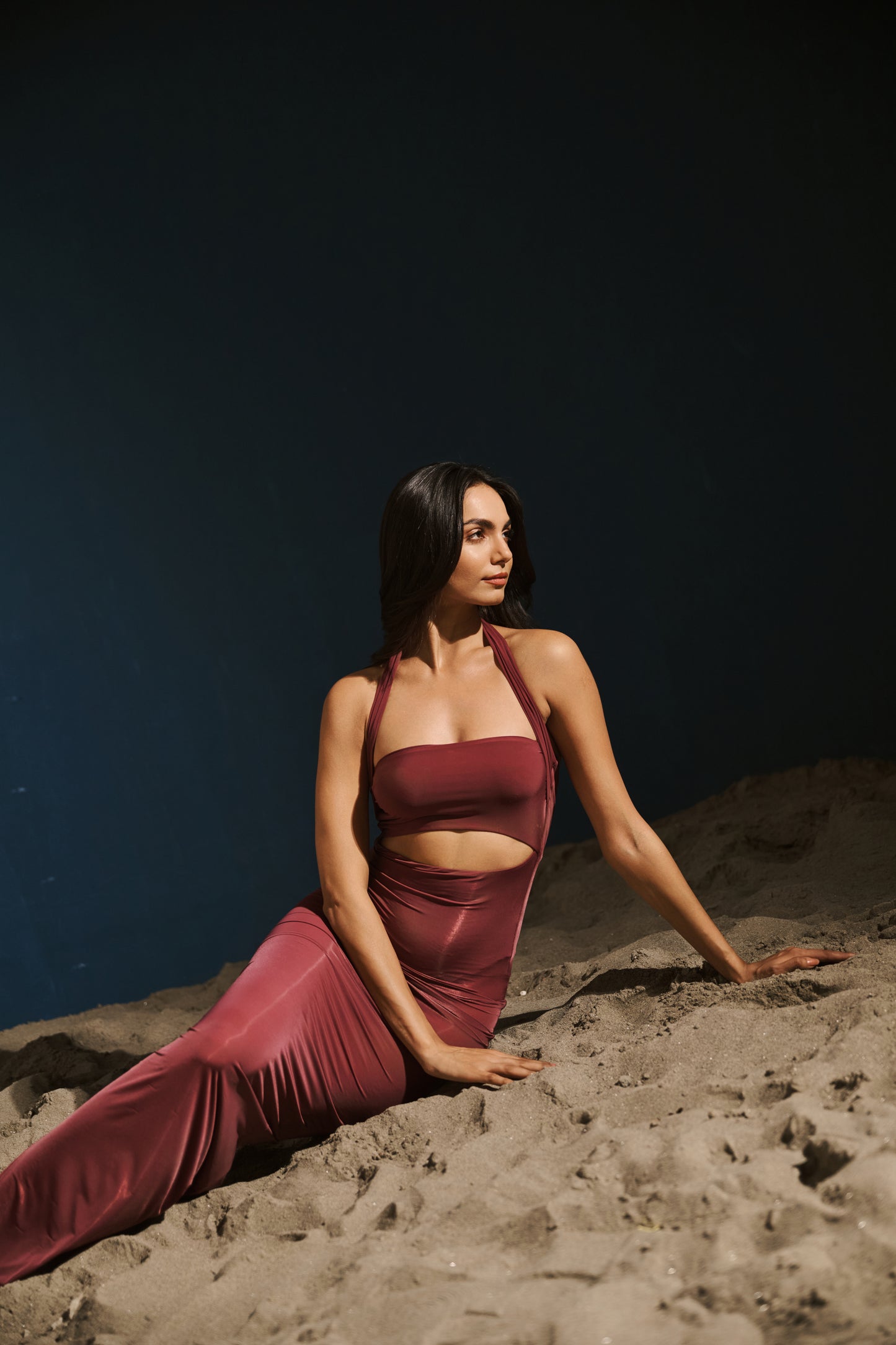 The Halter Dress- Plum