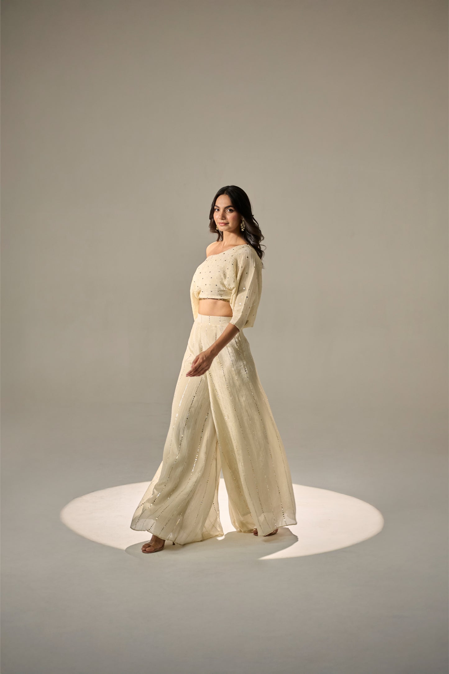 Ivory Off-Shoulder Co-ord Set