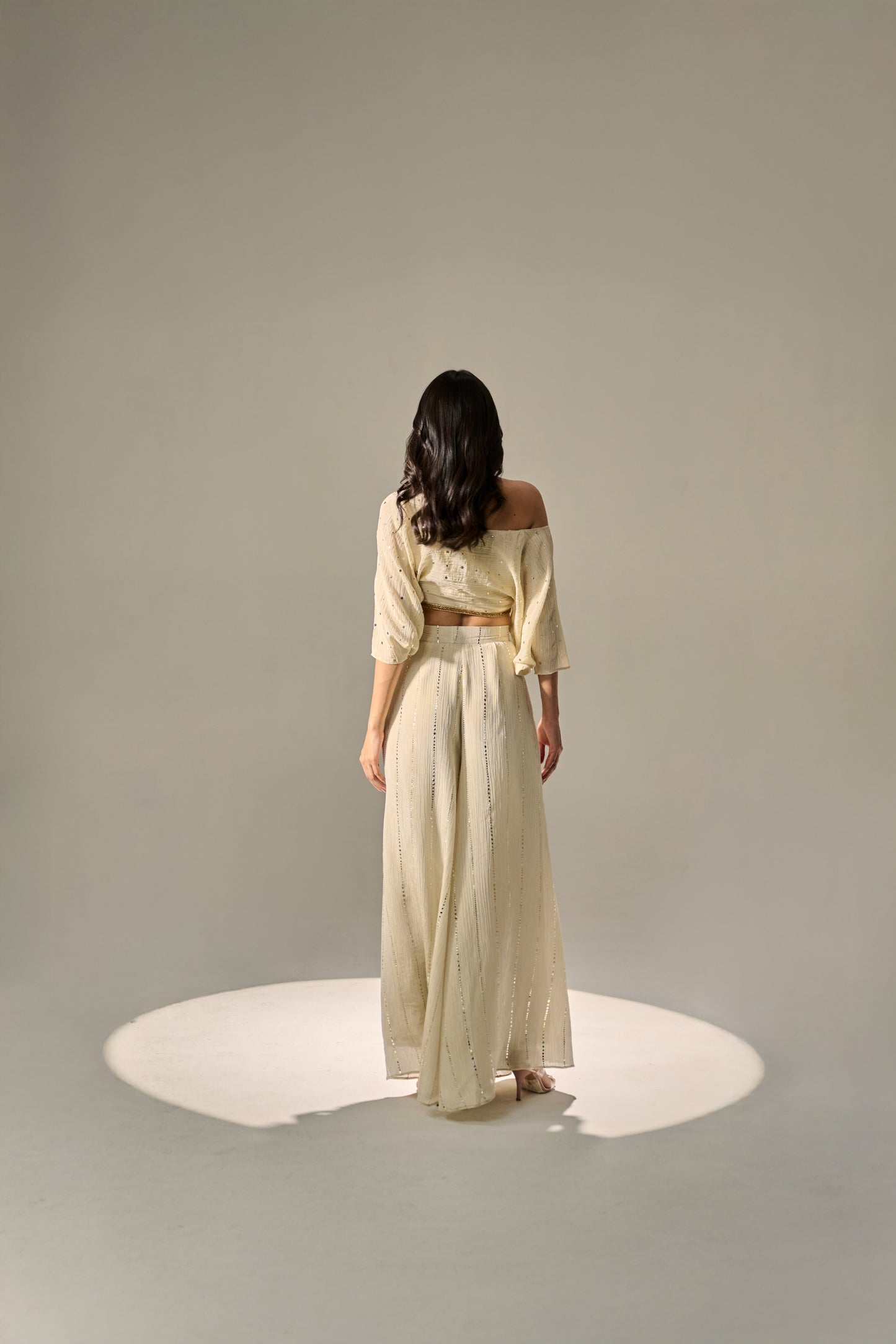 Ivory Off-Shoulder Co-ord Set