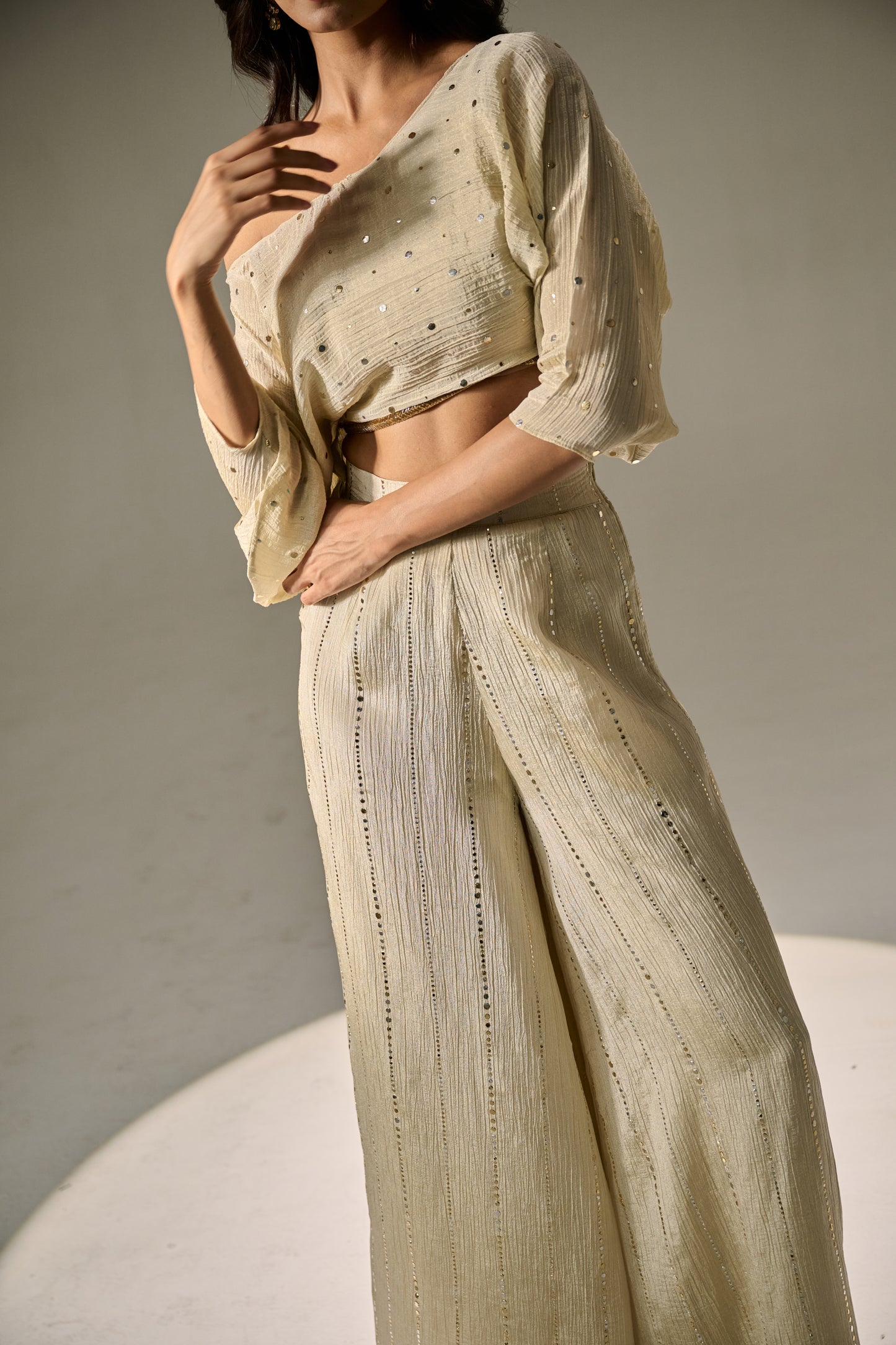 Ivory Off-Shoulder Co-ord Set
