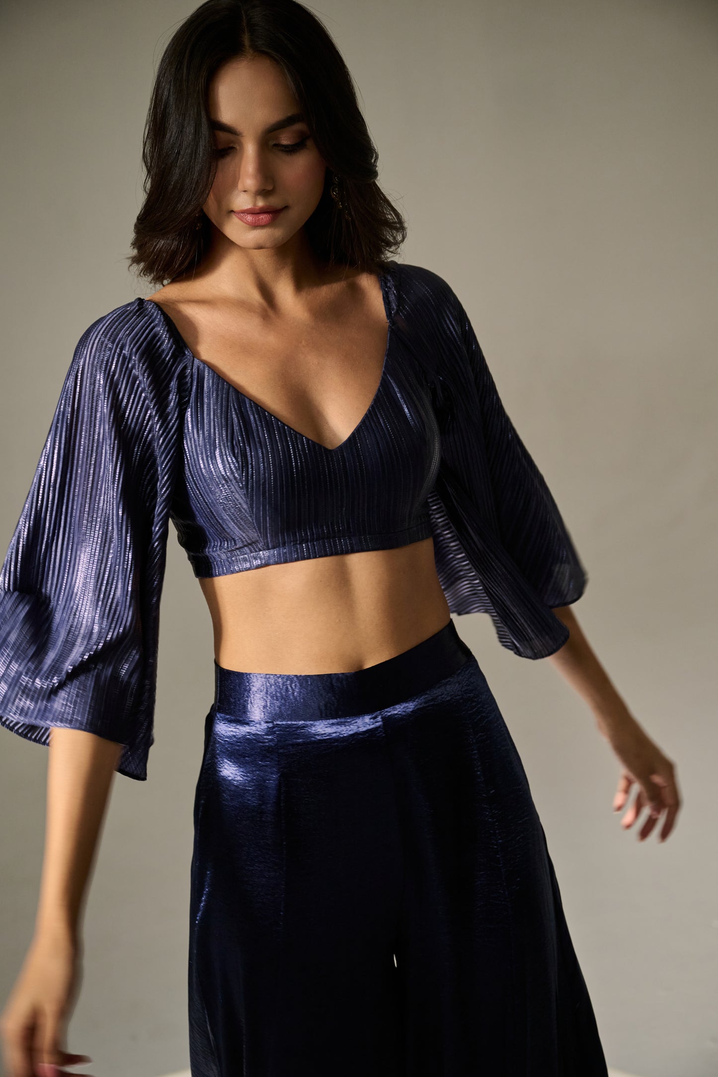 Midnight V-Neck Co-ord Set