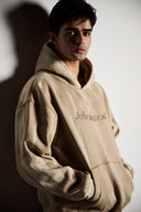 Beige Washed Hoodie W