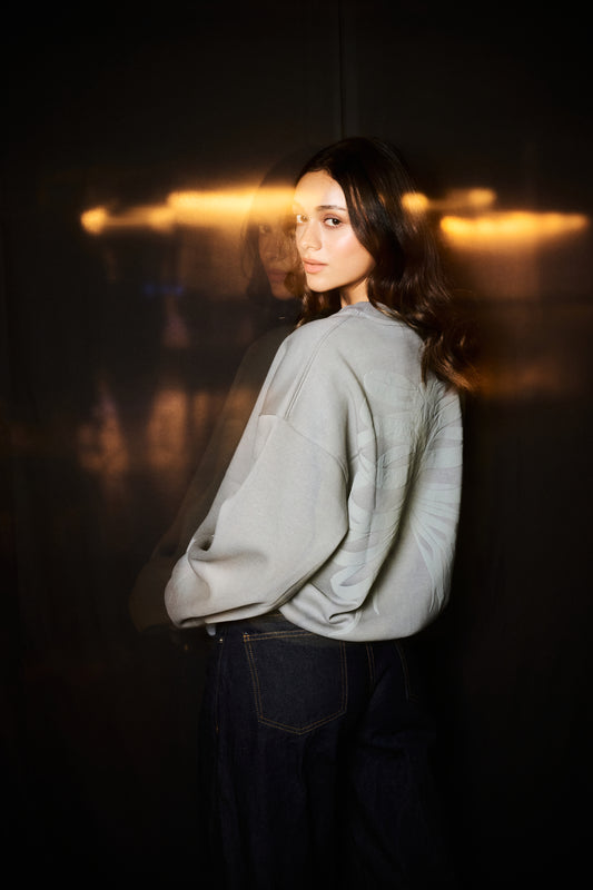 Rib Detail Sweatshirt W
