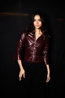 Berry Leather Shirt