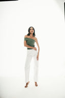 Off-Shoulder Top: Sage Green
