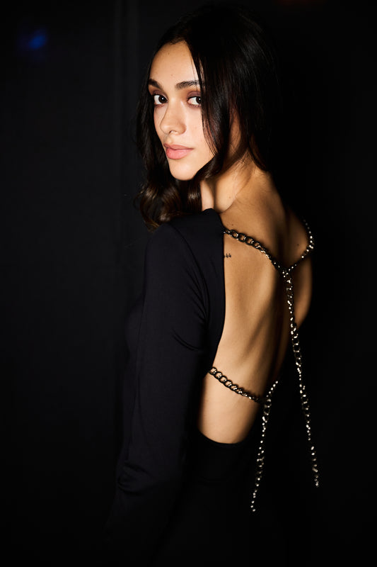 Chain Detail Long Dress