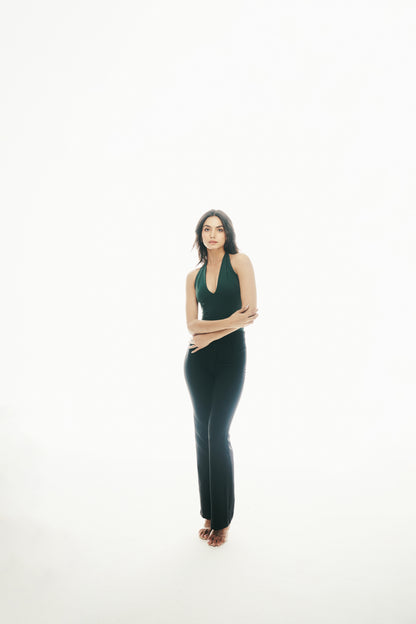 V Neck Bodysuit: Green