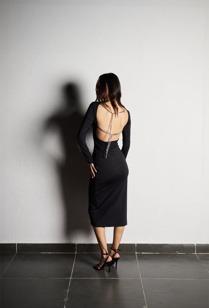 Chain Detail Long Dress