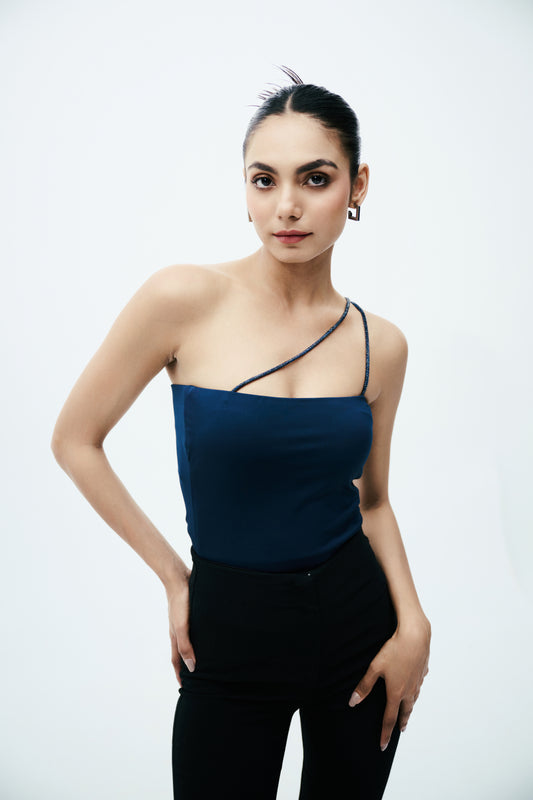Rhinestone Top: Midnight