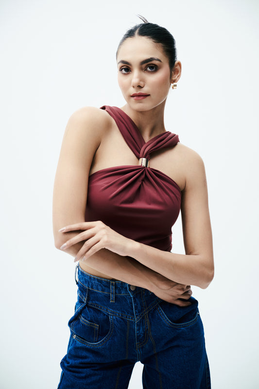 Draped Halter Top