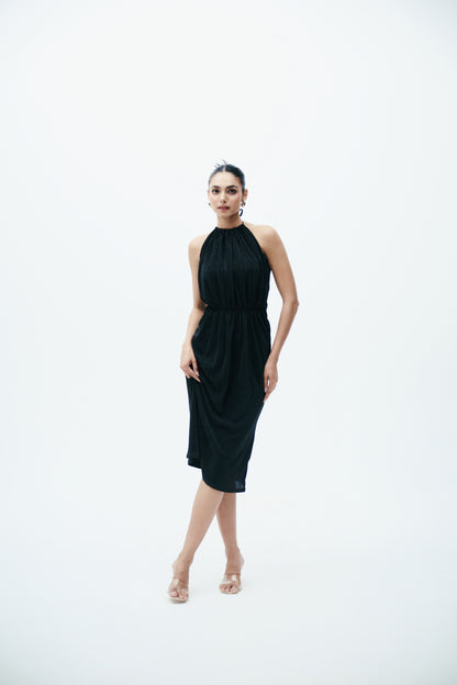 Noir Pleated Dress