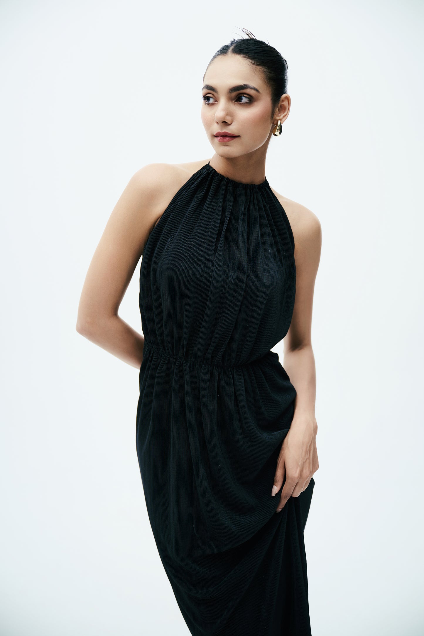 Noir Pleated Dress