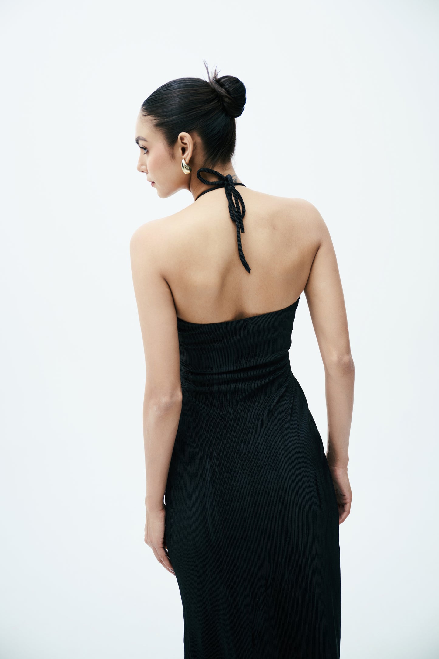 Noir Pleated Dress