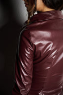 Berry Leather Shirt