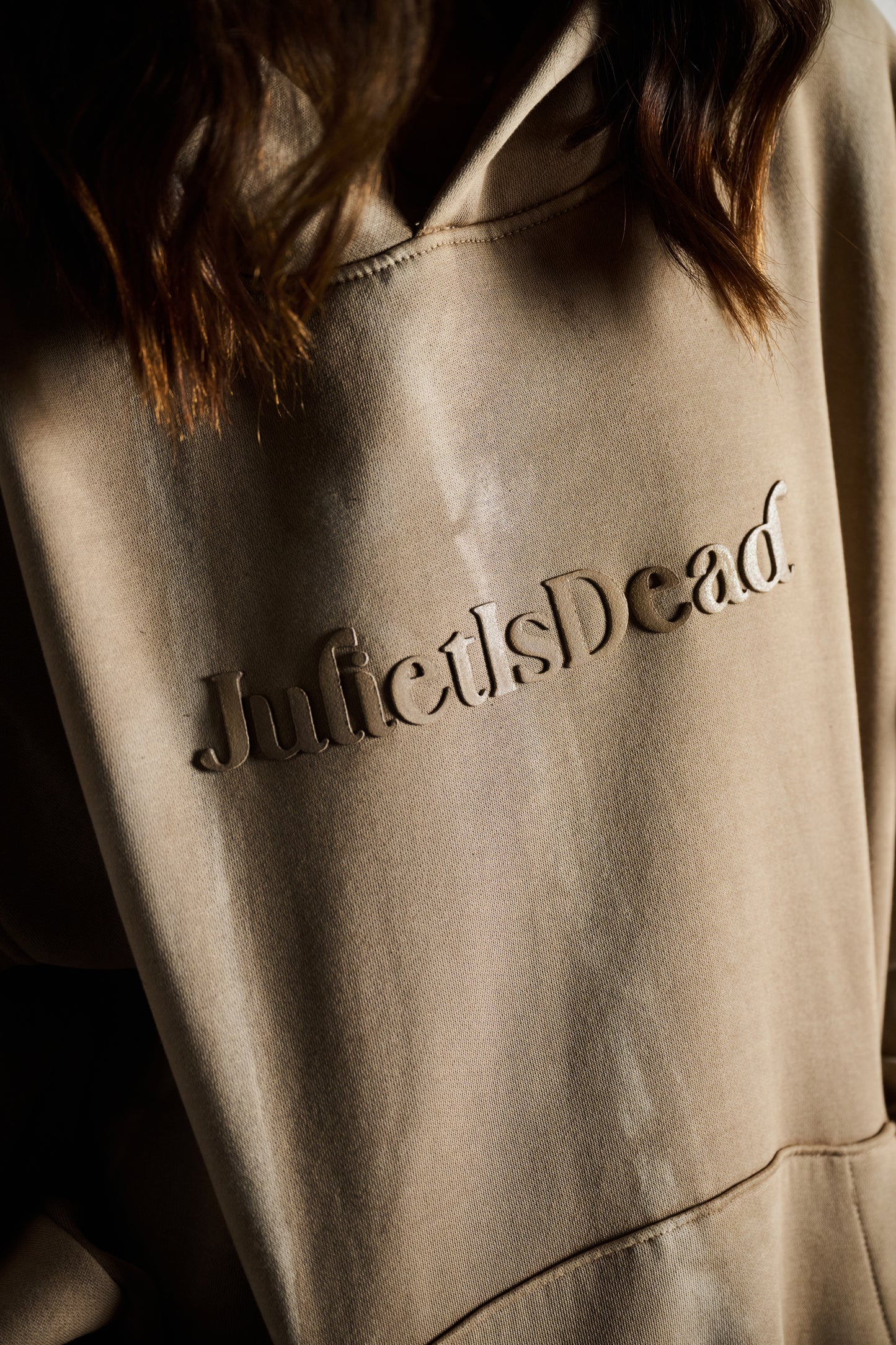 Beige Washed Hoodie