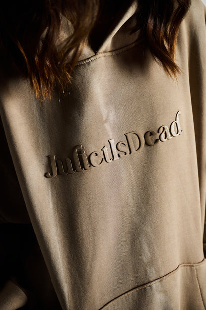 Beige Washed Hoodie