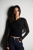 Sheer Gathered Top