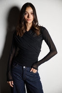 Sheer Gathered Top
