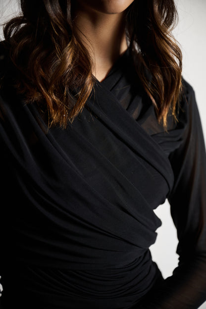 Sheer Gathered Top