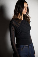 Sheer Gathered Top