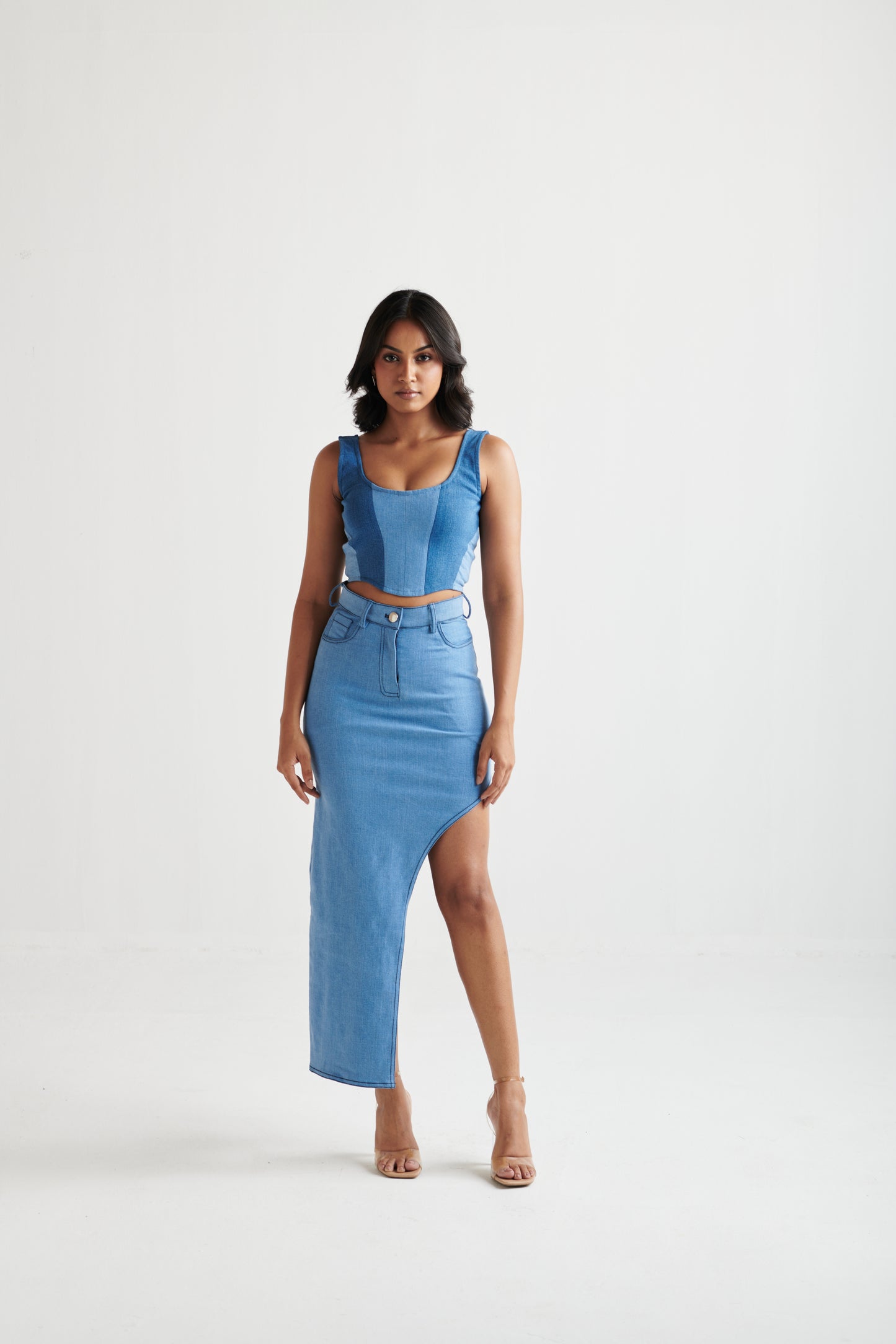 Asymmetric Denim Co-Ord Set