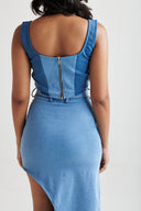 Asymmetrical Denim Skirt