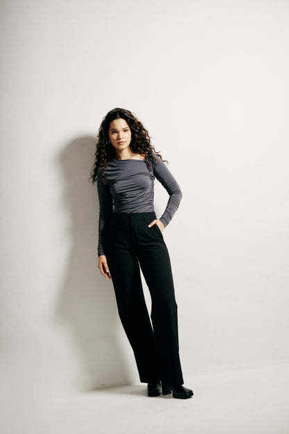 One-shoulder Drape top