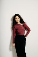 One-shoulder Drape top
