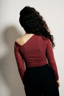 One-shoulder Drape top