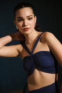 Draped Top - Navy