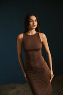 The Twist Dress – Chocolate