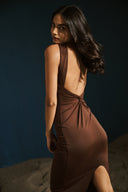 The Twist Dress – Chocolate