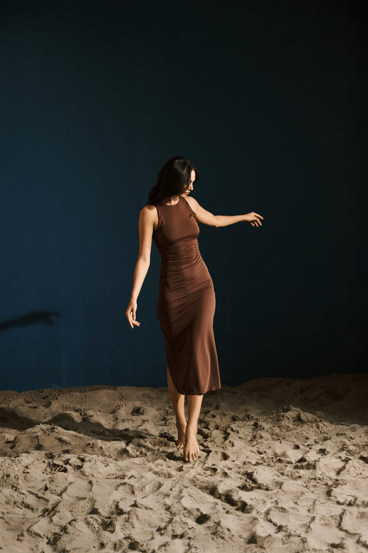 The Twist Dress – Chocolate