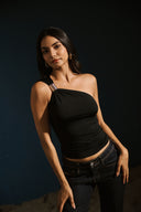 The One-Shoulder Top – Emerald