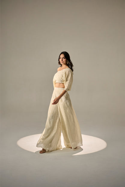Ivory Off-Shoulder Co-ord Set