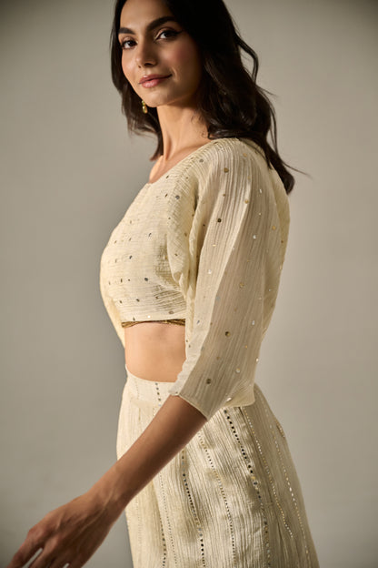 Ivory Off-Shoulder Co-ord Set