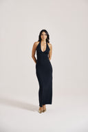 Black V-Neck Dress