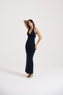 Black V-Neck Dress