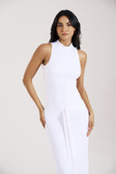 Ivory Sheer Back Dress