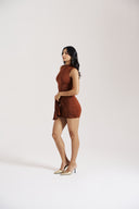Caramel Wrap Dress