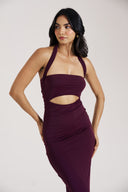Berry Halter Dress